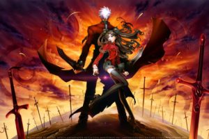 Fate Stay Night: Unlimited Blade Works, Archer (Fate Stay Night), Tohsaka Rin, Sword, Anime girls