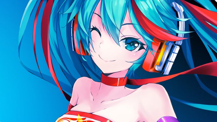 long hair, Hatsune Miku, Vocaloid HD Wallpaper Desktop Background