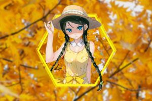 Kantoku, Yellow dress, Geometry, Shapes, Anime girls