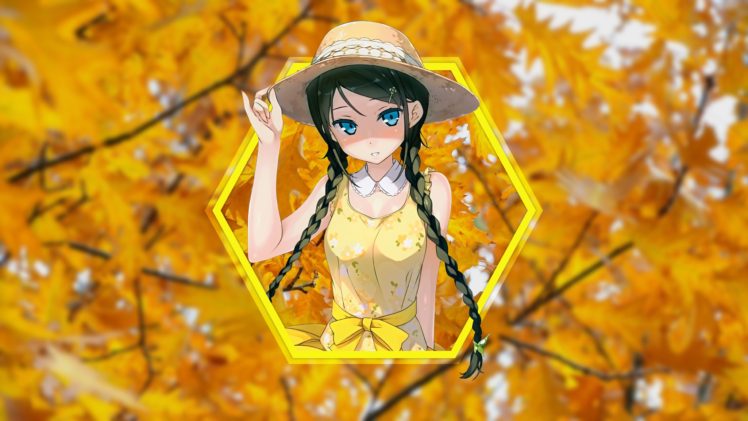 Kantoku, Yellow dress, Geometry, Shapes, Anime girls HD Wallpaper Desktop Background