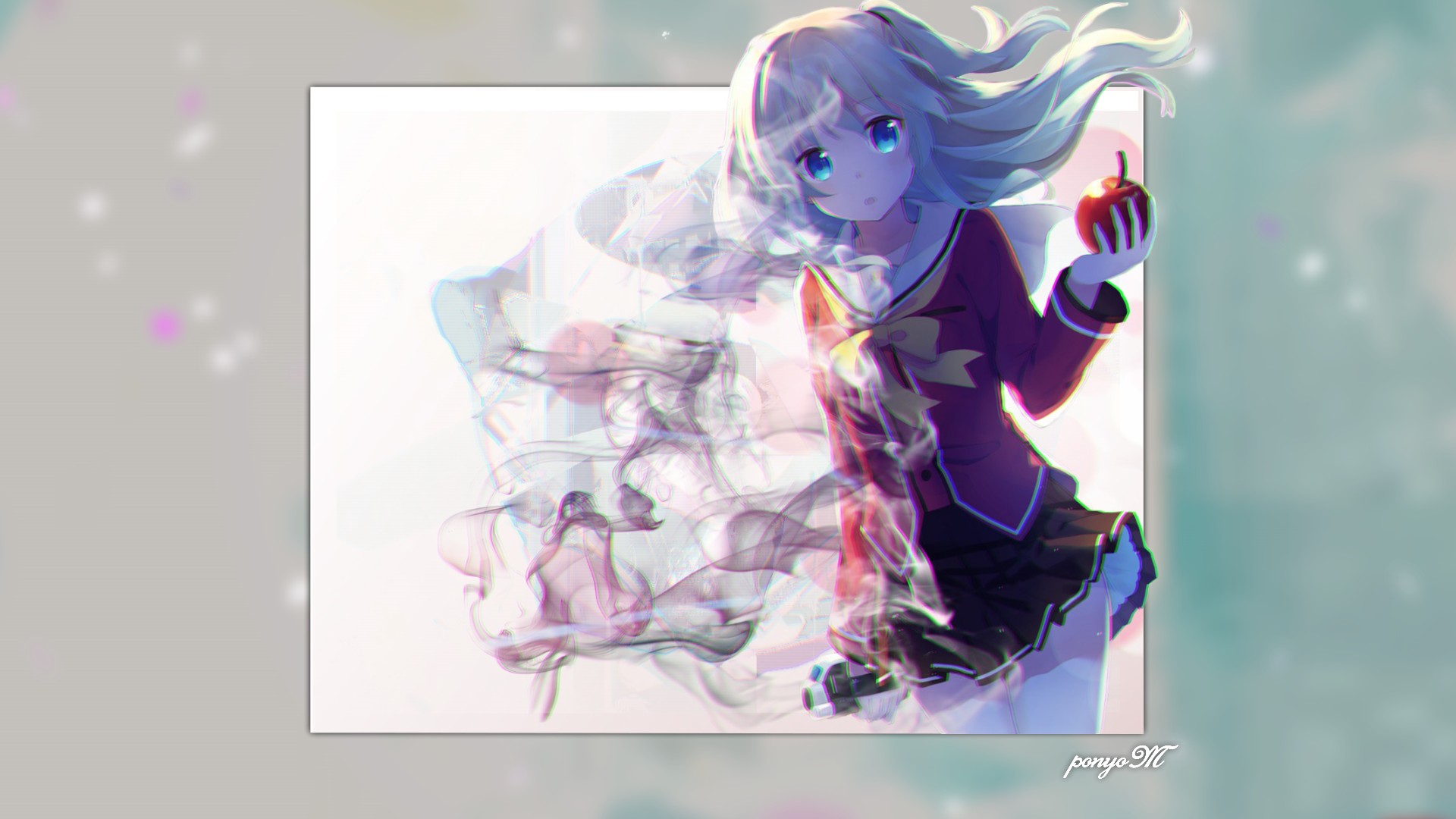 Charlotte (anime), Tomori Nao, Anime girls, Artwork, Thigh highs Wallpaper