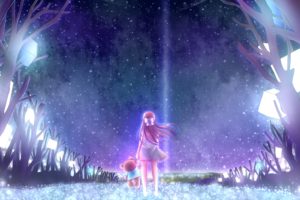 Rin (Shelter), Blue background, Anime girls