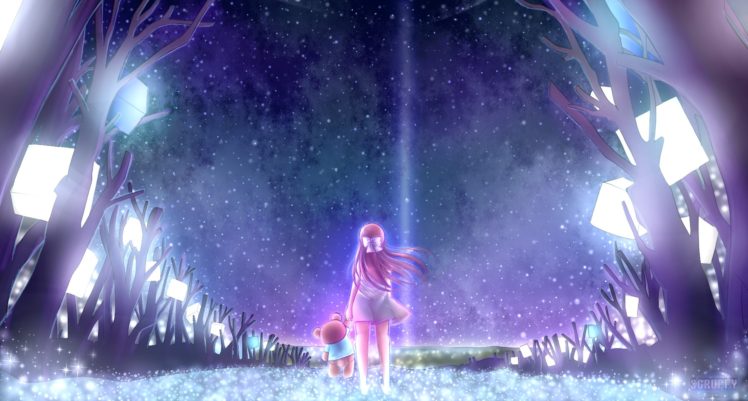 Rin (Shelter), Blue background, Anime girls HD Wallpaper Desktop Background