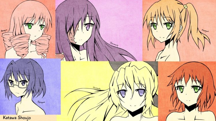 Katawa Shoujo, Anime girls, Hanako Ikezawa, Shiina Mikado, Shizune Hakamichi, Rin Tezuka, Ibarazaki Emi HD Wallpaper Desktop Background