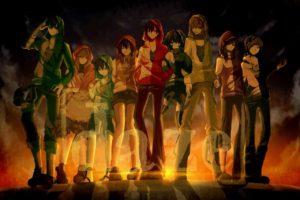 Mekakucity  Actors, Yellow background, Anime