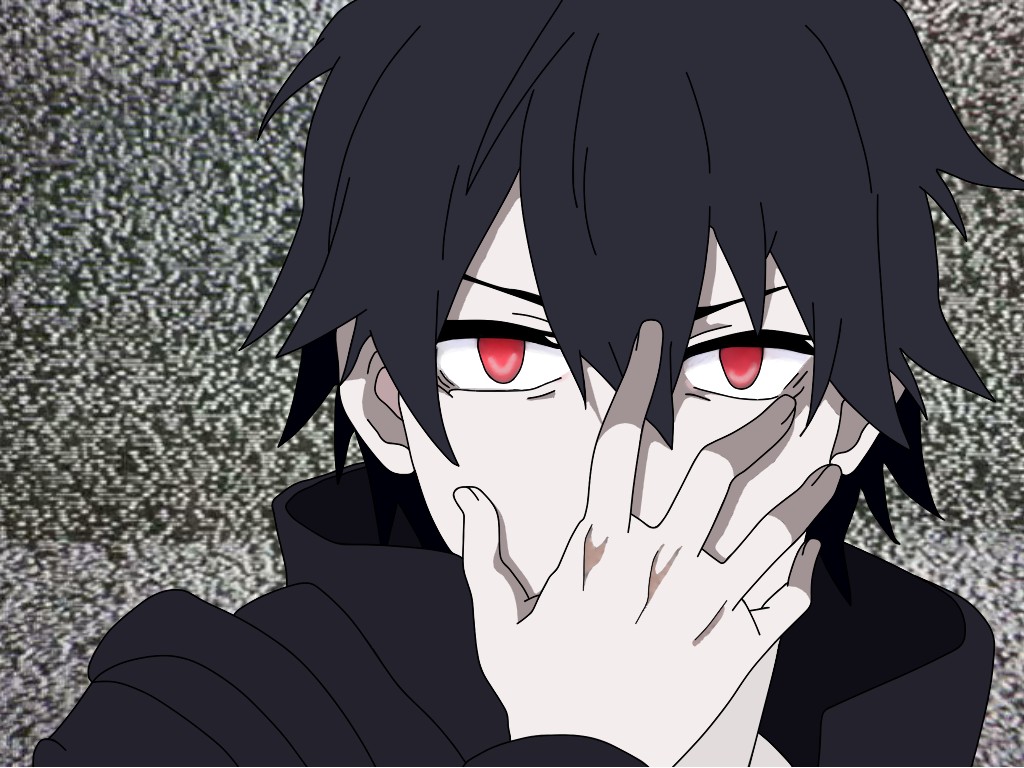 red eyes, Kagerou Project, Black clothing, Ombre Hair Wallpaper