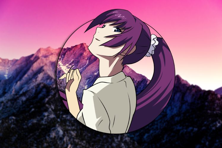 mountains, Anime girls HD Wallpaper Desktop Background