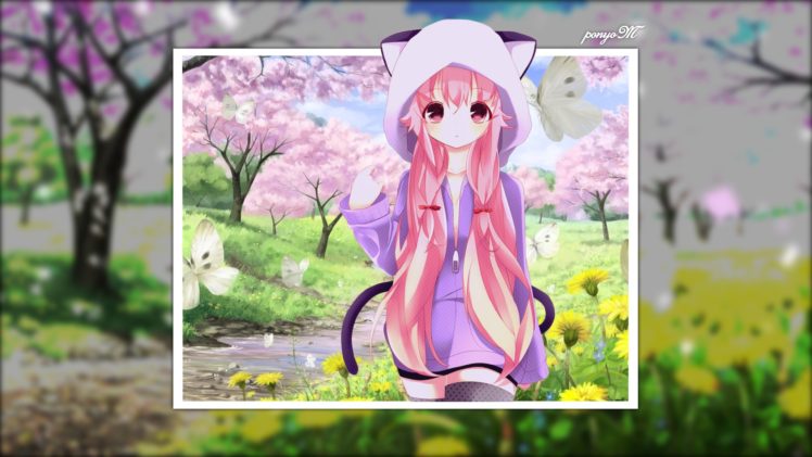anime, Anime girls, Flowers, Artwork, Pita Ten, Misha HD Wallpaper Desktop Background