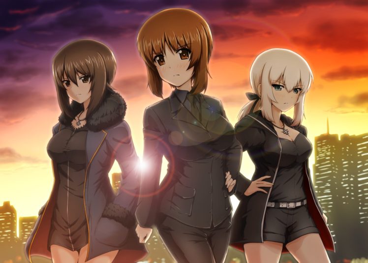 Girls und Panzer, Itsumi Erika, Nishizumi Maho, Nishizumi Miho HD Wallpaper Desktop Background
