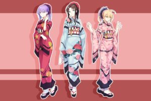 Fate Stay Night, Anime girls, Saber, Sakura Matou, Tohsaka Rin
