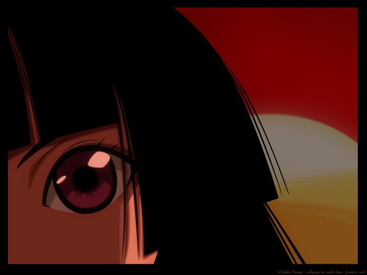 Enma Ai, Anime girls, Anime, Red eyes, Black hair, Closeup HD Wallpaper Desktop Background