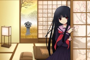 Enma Ai, Anime girls, Anime, Kimono, Long hair