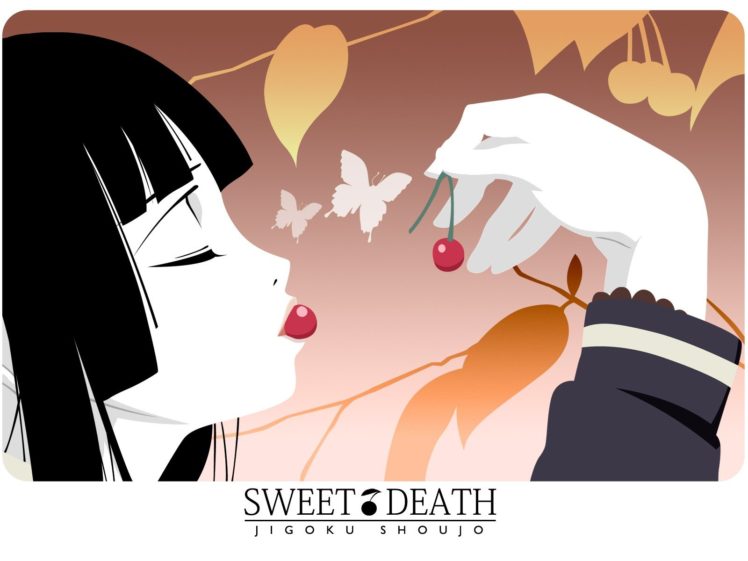 Enma Ai, Anime girls, Anime, Butterfly, Cherries HD Wallpaper Desktop Background