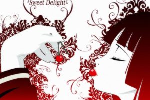Enma Ai, Anime girls, Anime, Cherries, White background, Reflection, Eating, Red