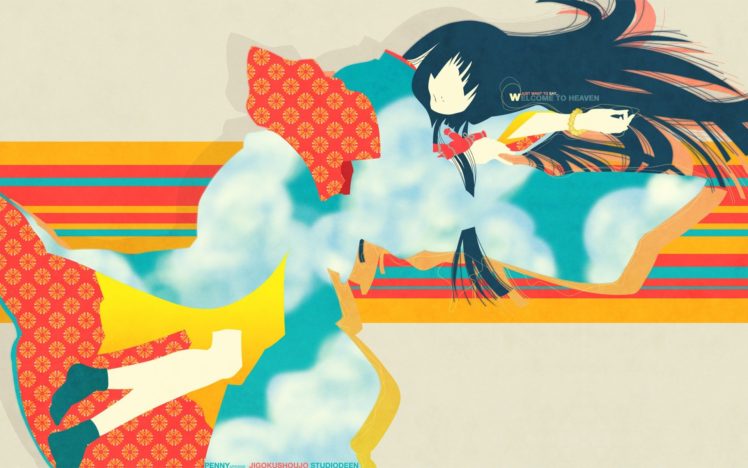 Enma Ai, Anime girls, Anime, Kimono, Simple background, Long hair HD Wallpaper Desktop Background