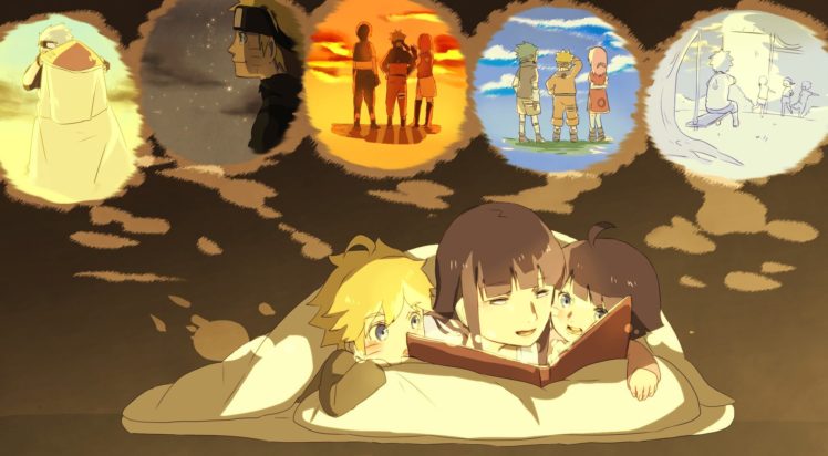 Uzumaki Naruto, Hyuuga Hinata, Uzumaki Boruto, Uzumaki Himawari HD Wallpaper Desktop Background