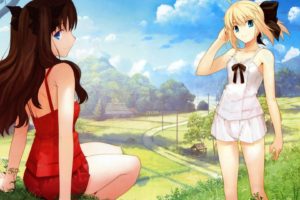 anime, Anime girls, Fate Series, Tohsaka Rin, Saber