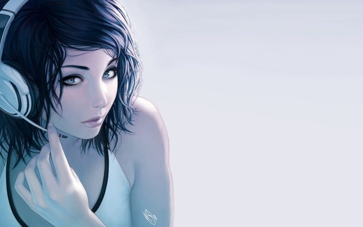 women, Headphones, Anime girls, Anime HD Wallpaper Desktop Background