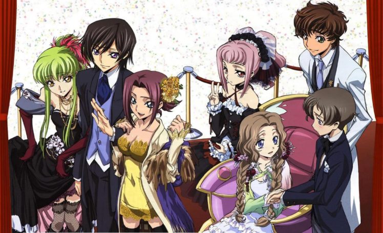 Code Geass, Kururugi Suzaku, Lamperouge Lelouch, Kallen Stadtfeld, C.C., Anime HD Wallpaper Desktop Background