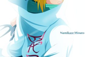 anime, Namikaze Minato, Naruto Shippuuden, Render, Blue eyes, Hokage