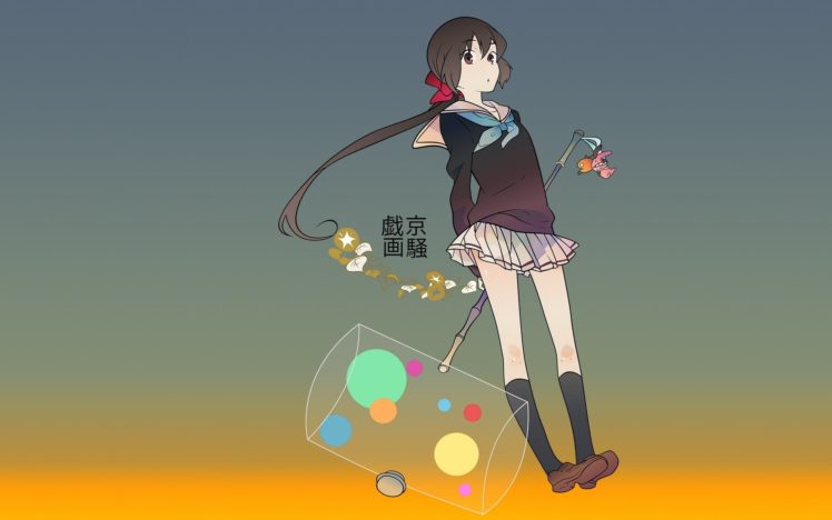 anime girls, Anime, Kyousou Giga, Koto (Kyousougiga) HD Wallpaper Desktop Background