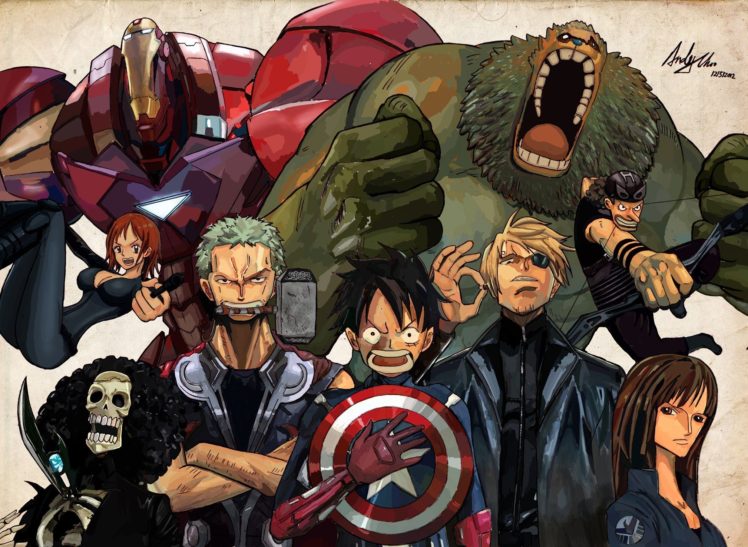 One Piece, Parody, Monkey D. Luffy, Sanji, Usopp, Tony Tony Chopper, Brook, Roronoa Zoro, Nami HD Wallpaper Desktop Background