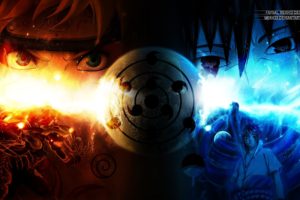 Naruto Shippuuden, Anime, Uzumaki Naruto, Rinnegan, Uchiha Sasuke, Kyuubi