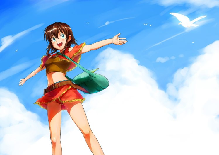 Amy (Suisei no Gargantia), Suisei no Gargantia, Clouds, Anime girls HD Wallpaper Desktop Background