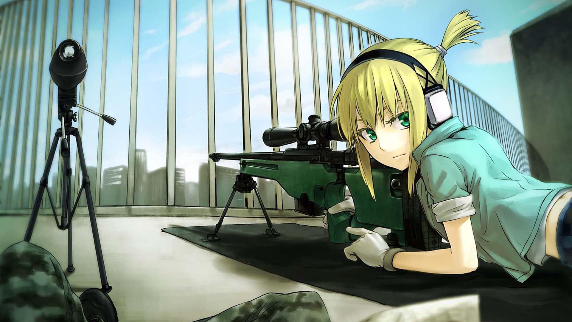 snipers, Sniper rifle, Iris (Material Sniper), Anime girls Wallpaper