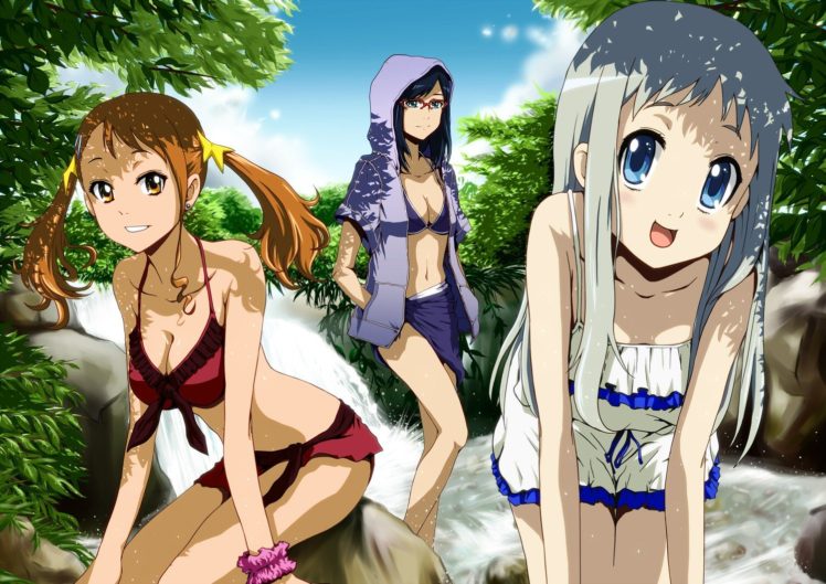 Cleavage Blue Eyes Ano Hi Mita Hana No Namae Wo Bokutachi