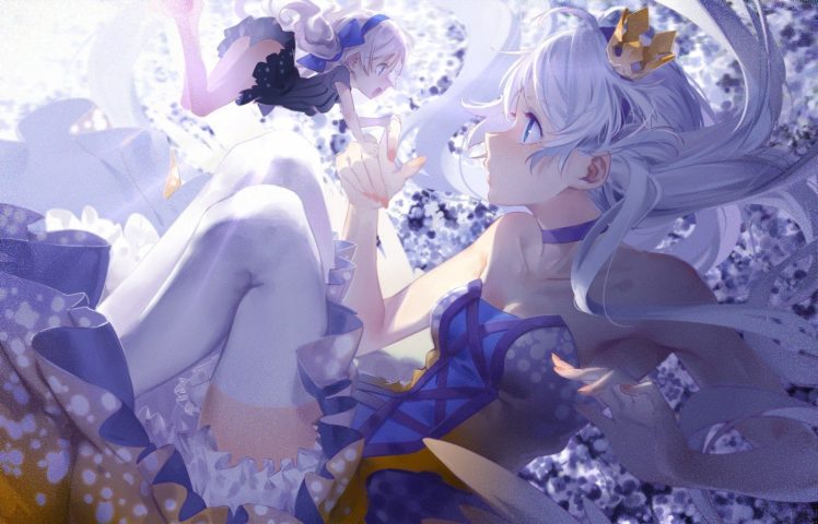 anime girls, Dress, Crown, Guns GirlZ, Kiana Kaslana, Houkai Gakuen HD Wallpaper Desktop Background