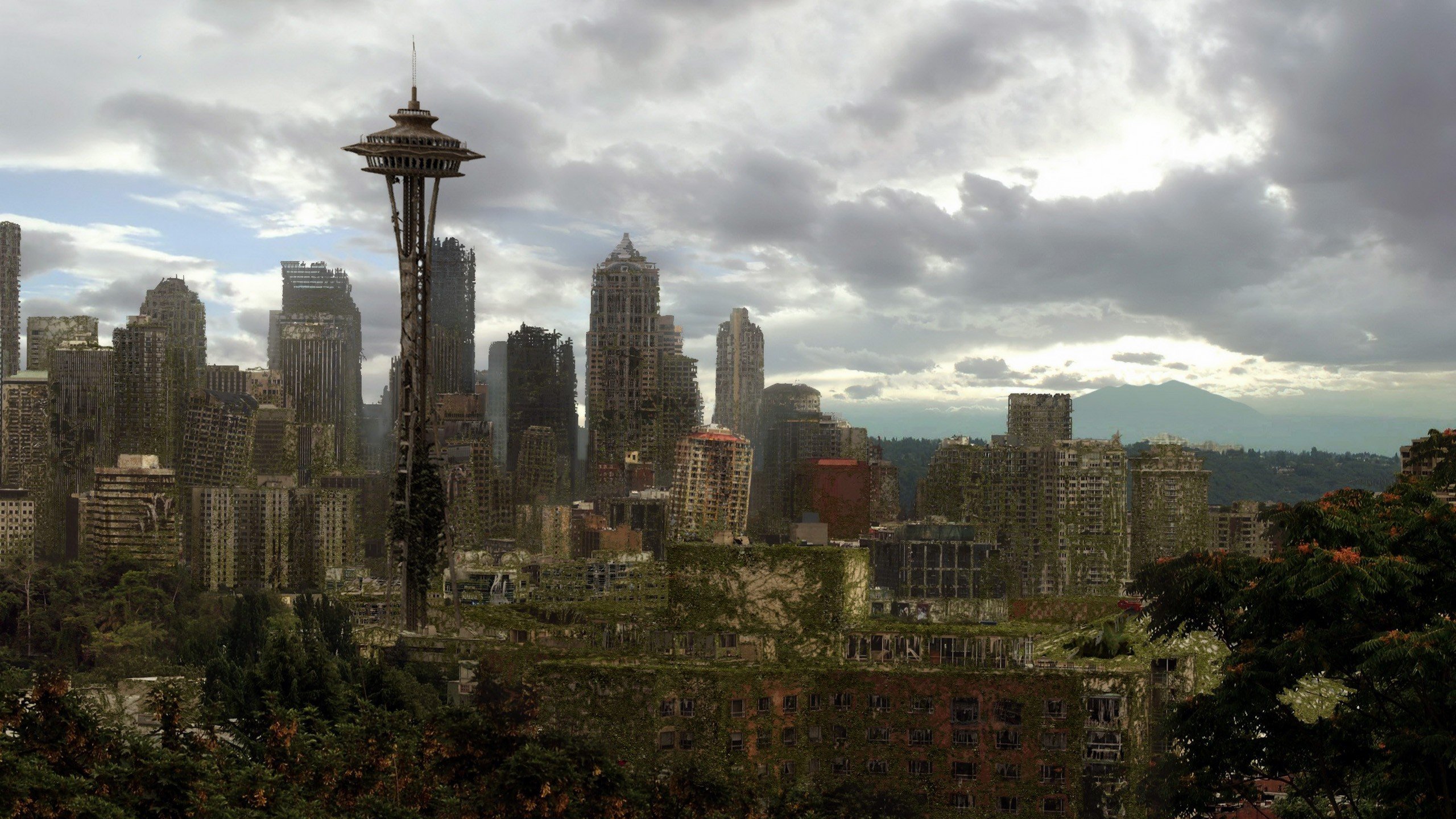 Seattle, Apocalyptic Wallpaper