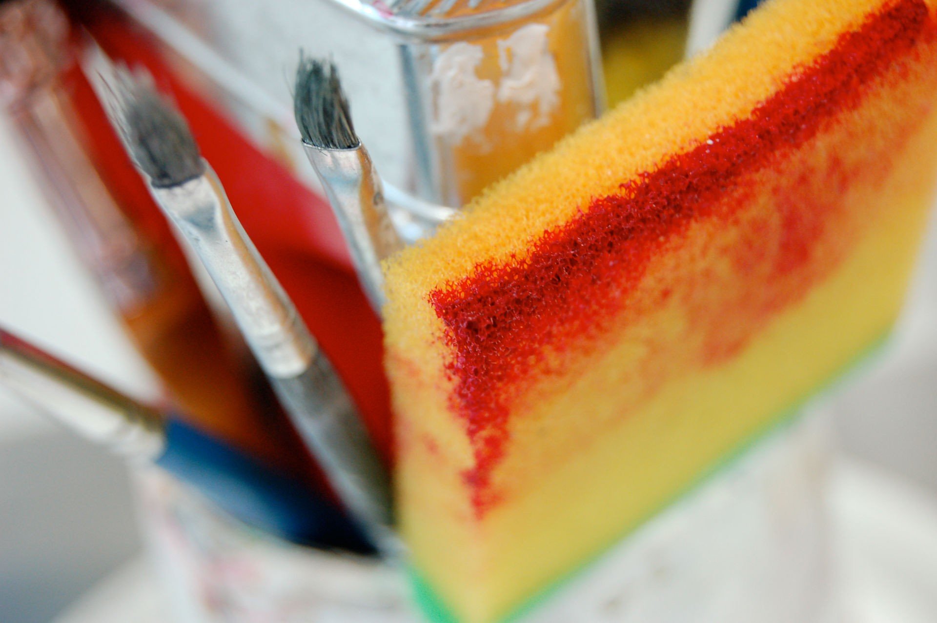 painting, Paintbrushes, Macro Wallpaper