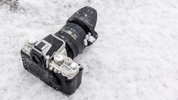 camera, Snow, Monochrome, Nikon HD Wallpaper Desktop Background