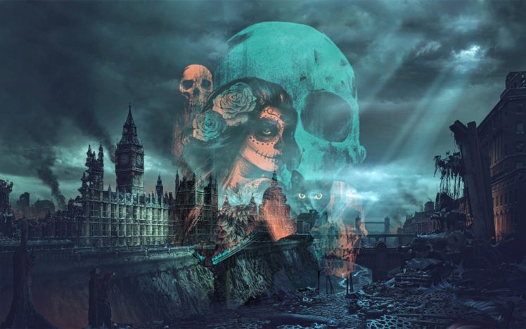 London, Sugar Skull HD Wallpaper Desktop Background