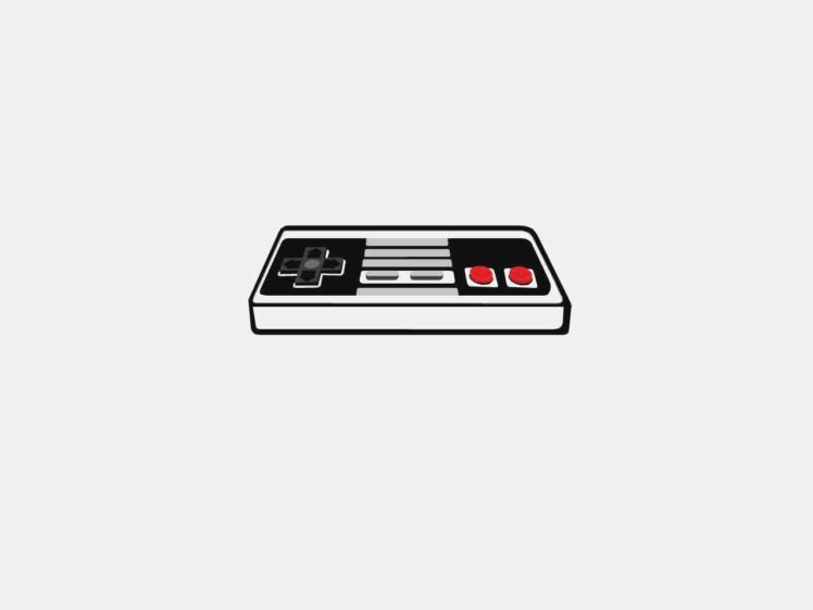 controllers, Nintendo, Nintendo Entertainment System, Simple, Retro games, White background, Simple background HD Wallpaper Desktop Background