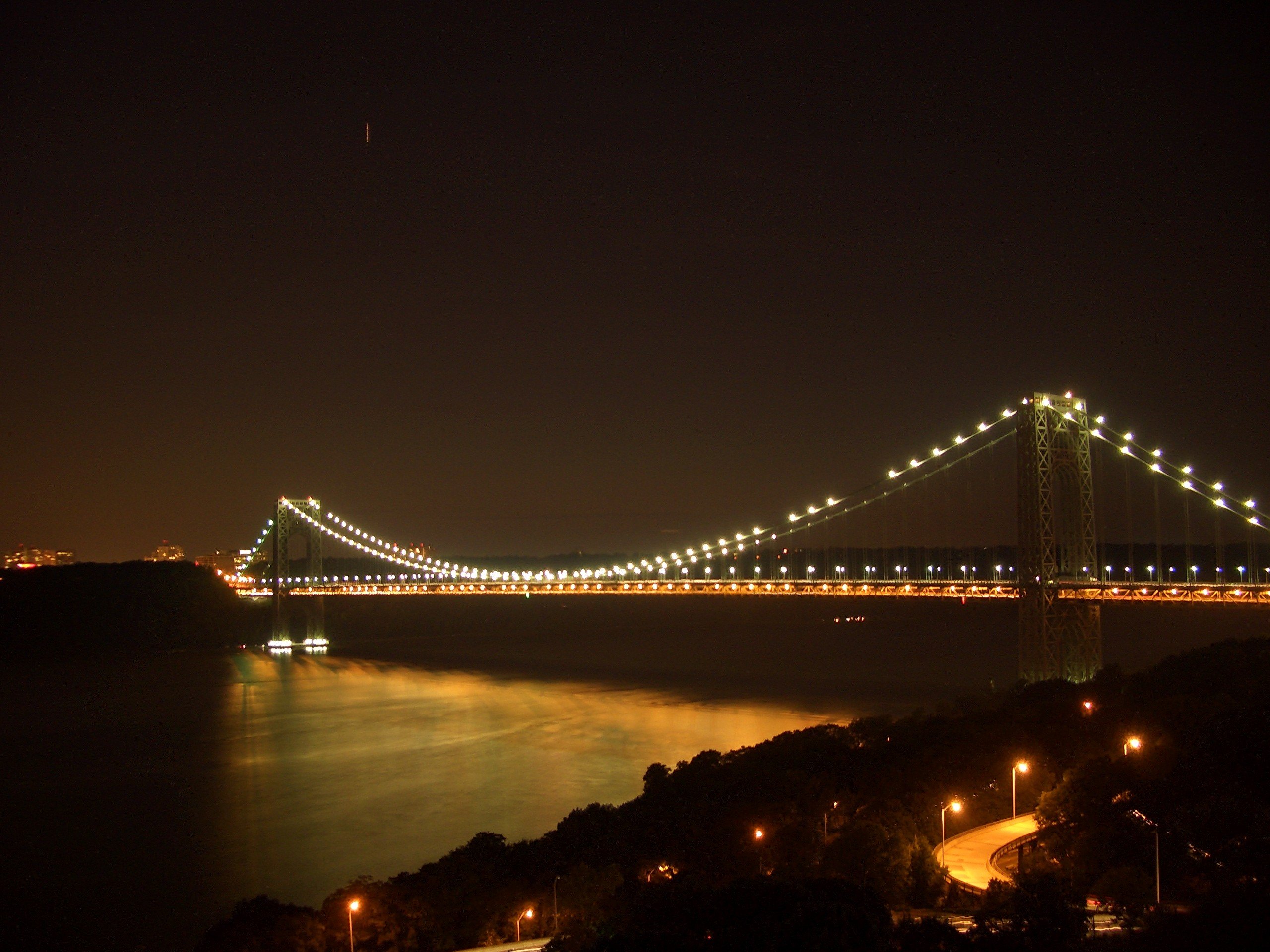 night, Bridge Wallpaper