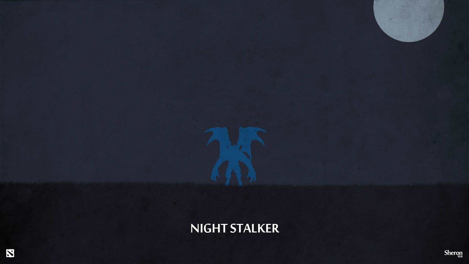 video games, Night, Demon, Moon, Minimalism Wallpaper