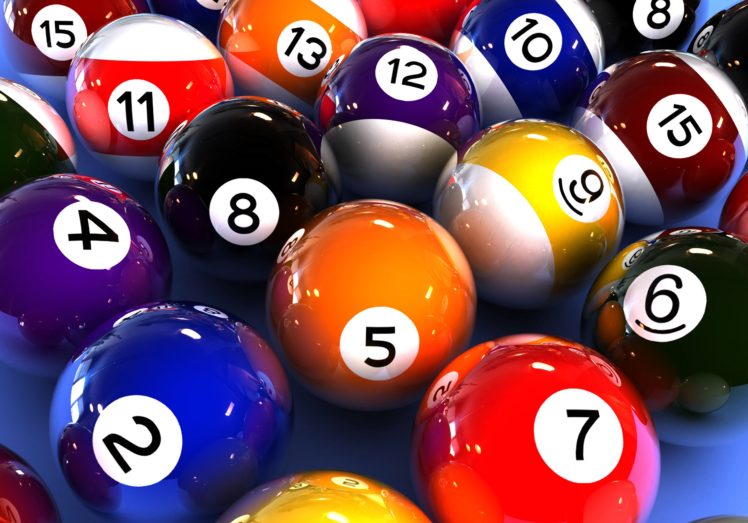 billiard balls, Numbers, Balls, Billiards HD Wallpaper Desktop Background