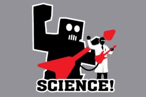 science, Humor, Robot, Guitar