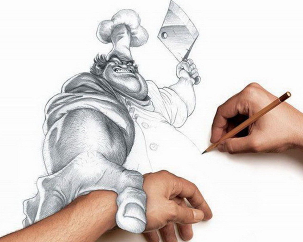hands, Drawing Wallpaper
