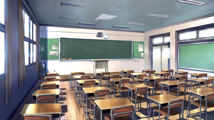 anime, Classroom HD Wallpaper Desktop Background