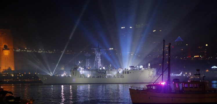 military, Ship, Night, Lights HD Wallpaper Desktop Background