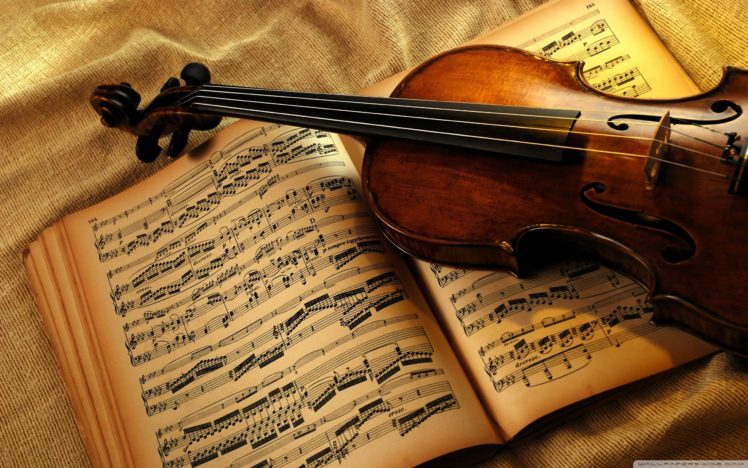 music, Partition, Violin HD Wallpaper Desktop Background