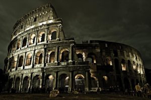 Rome, Colosseum, Italy, Night