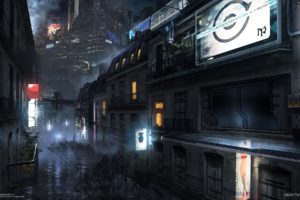 futuristic city, Futuristic, Science fiction