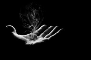 hands, Monochrome, Smoke