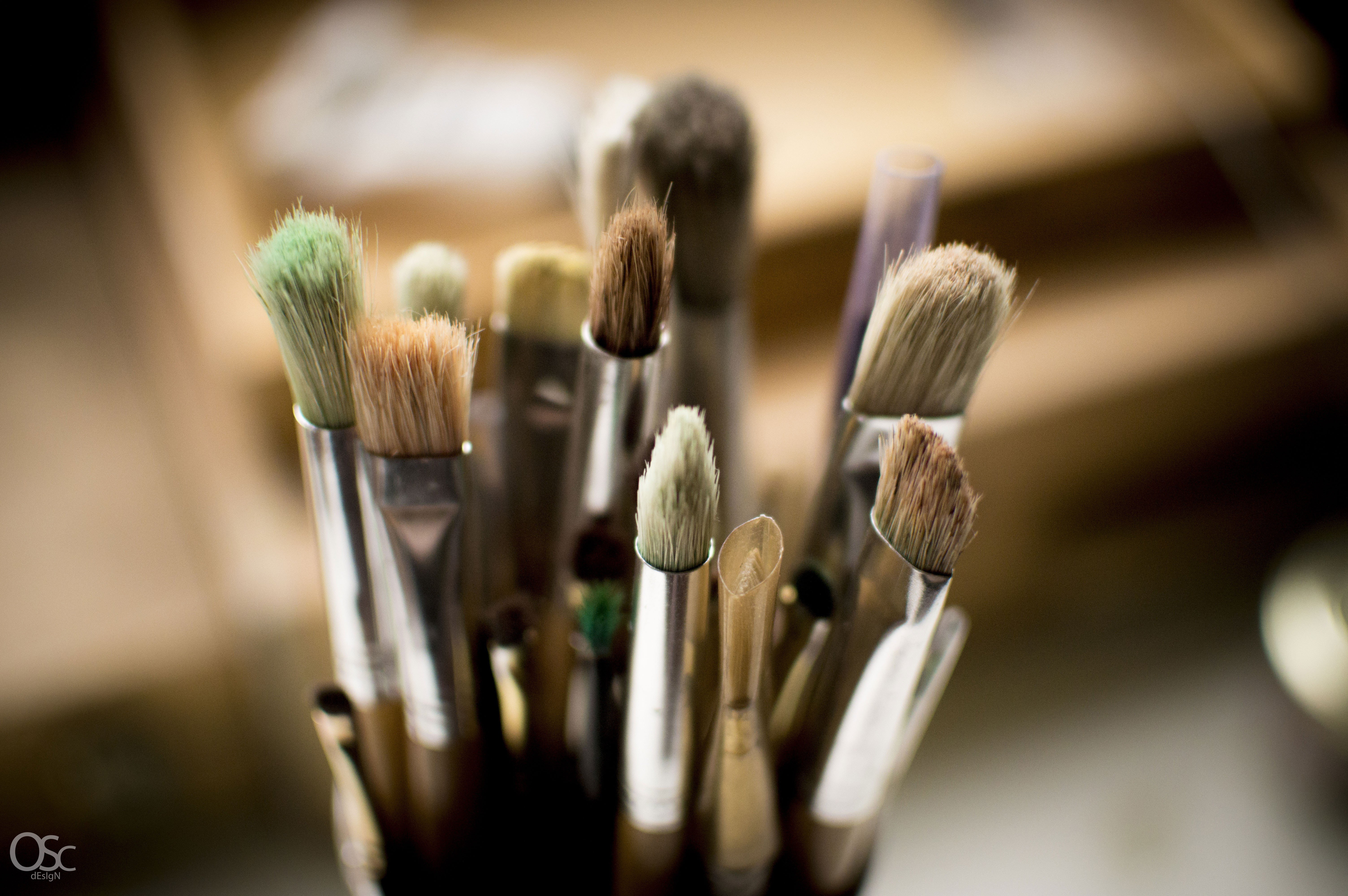 makeup brush, Blurred Wallpaper