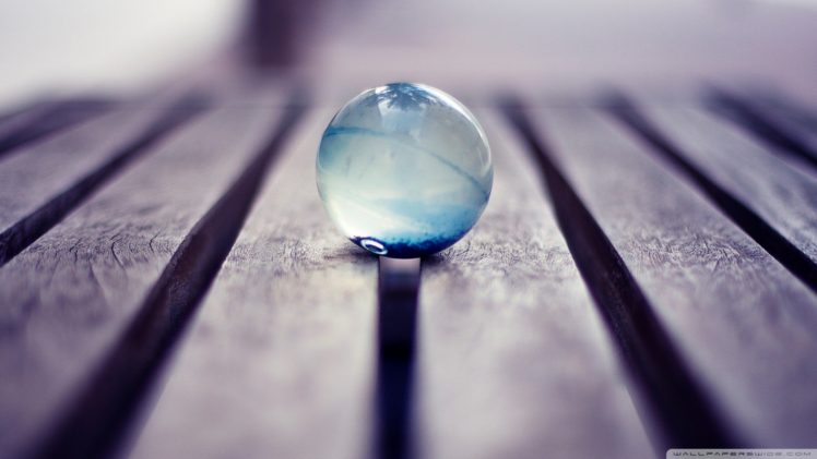 photography, Macro, Marble, Wood, Wooden surface, Translucent, Blue, Glass HD Wallpaper Desktop Background
