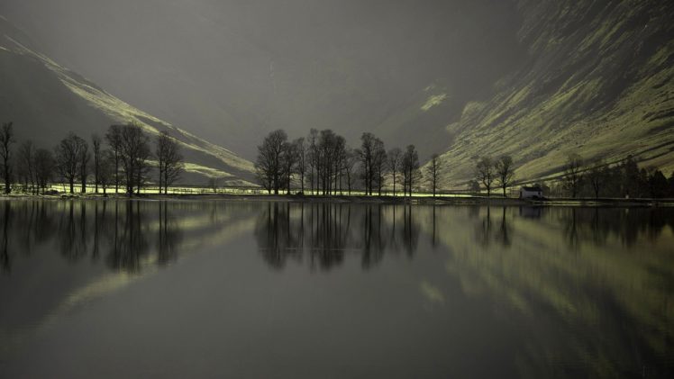 lake, Reflection, Mountains, Trees HD Wallpaper Desktop Background